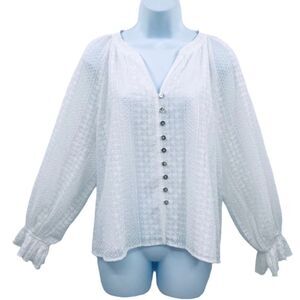 Supply & Demand White Eyelet Fairycore Top Sz M